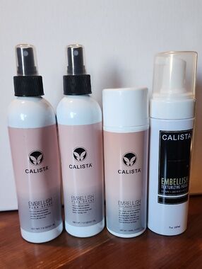 Calista Embellish Texturizing Foam & Flex Spray Set in Blush Pink
